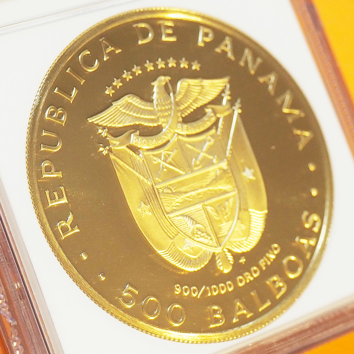 パナマ ５００バルボア金貨 金品位 0.900 バルボア生誕500周年記念 プルーフ 1975 最高・最強・完璧鑑定 ウルトラカメオ  PF70 ULTRACAMEO (NGC)