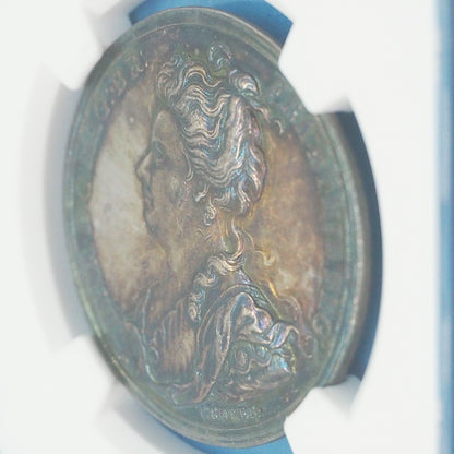 イギリス シルバーメダル アン女王 イングランド＆スコットランド ユニオン 連合記念 1707 UNC DETAILS CLEANED（NGC）