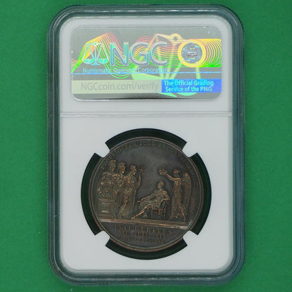 イギリス シルバーメダル ジョージ4世 王戴冠式 ベネディット・ピストリッチ 1821 UNC DETAILS CLEANED（NGC）