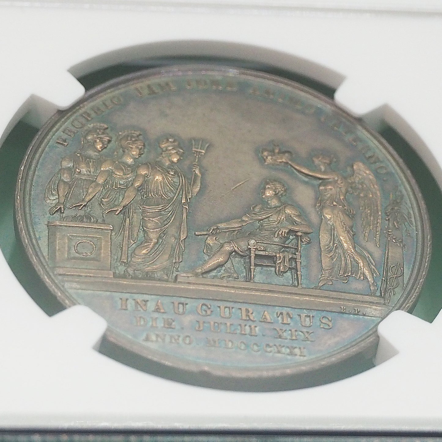 イギリス シルバーメダル ジョージ4世 王戴冠式 ベネディット・ピストリッチ 1821 UNC DETAILS CLEANED（NGC）